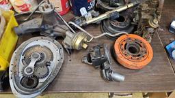 Engine parts- push rods, timing chain and covers,