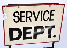 Service Dept. curb sign