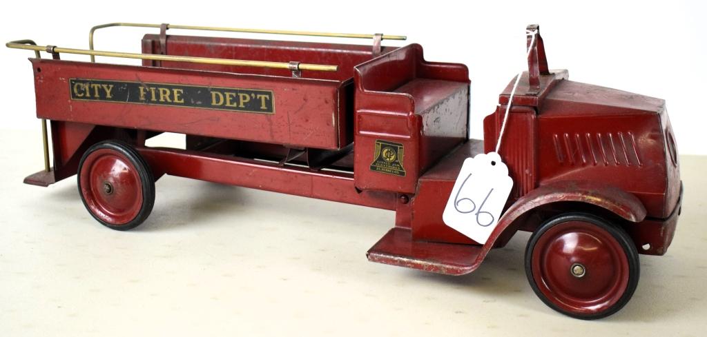 Little Jim pressed steel fire truck, 23"