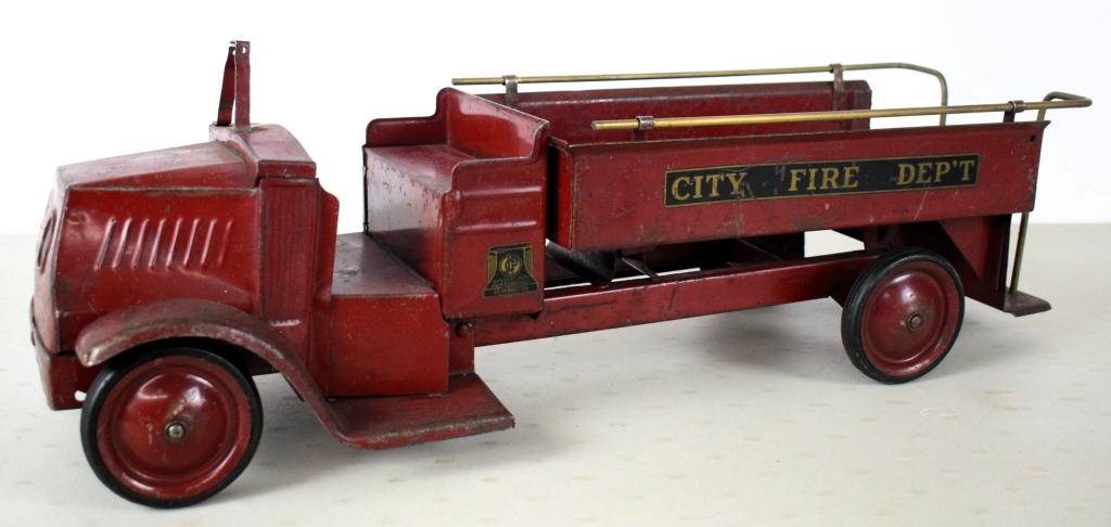 Little Jim pressed steel fire truck, 23"