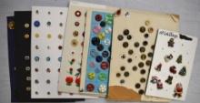 7 Cards Christmas, flowers, picture buttons