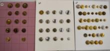 3 Cards Uniform buttons