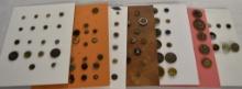 7 Cards fences & gates, metal pics, men heads,