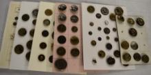 6 Cards metal armor, metal picture buttons,vintage