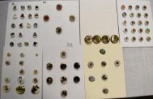 7 Cards English Birchcroft China buttons