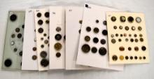 7 Cards picture buttons,Dutch, floral,