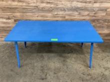 Blue Metal Table