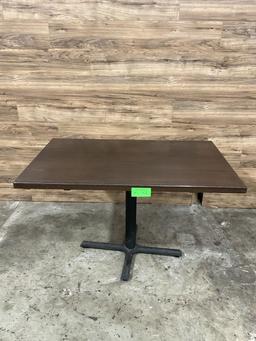 (2) Count Dark Heavy Duty Wooden Tables