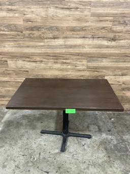 (2) Count Dark Heavy Duty Wooden Tables