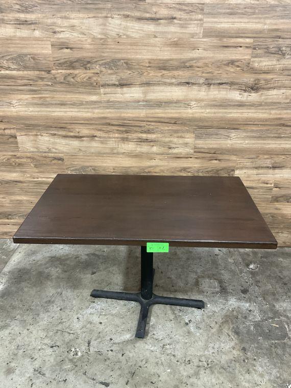 (2) Count Dark Heavy Duty Wooden Tables