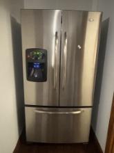 Maytag Stainless Steel French Door Refrigerator with Freezer Drawer and Integrated Dispenser