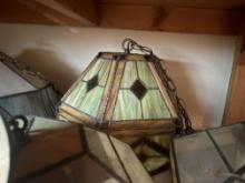 Arts & Crafts Style Stained Glass Pendant Light