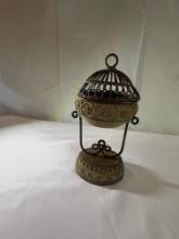 Decorative Neoclassical Hot Air Balloon Sculpture with Embossed Detail