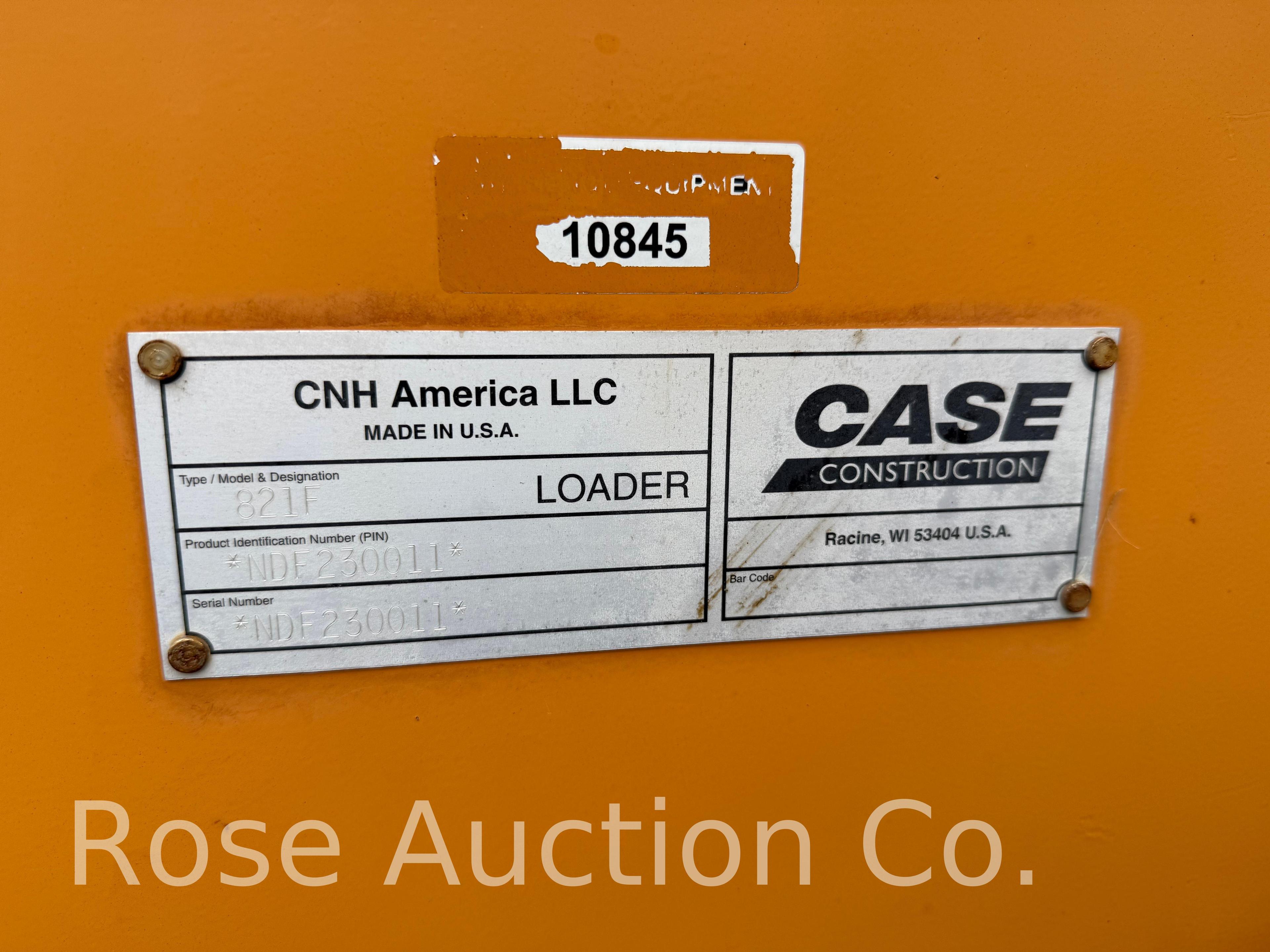 2014 Case 821F Wheel Loader