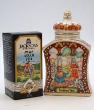 Vintage 1980s Sadler English Bone China Tea Caddy -indian Tea