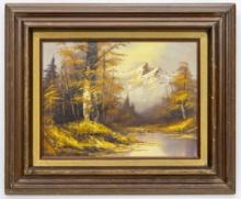 J. Aulaire, Oil Painting, 1979, Winter Scene