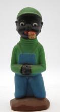 Vintage Black Americana Man Kneeling Down With A Pipe Figurine