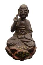 Chinese Hand Made Budda Sitting On A Lotos