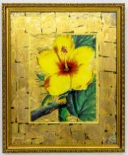A. Cruz, Yellow Hibiscus, Collage