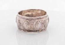 Sterling Silver Bracelet Oval-shaped Medallions
