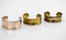 Antique Silver Cuff Bracelets Set Of 3