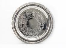 Vintage Style Silver-colored Serving Tray