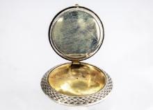 Antique Sterling Silver Round Case, 22g