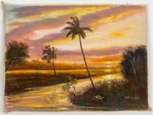 Oil On Canvas Painting, Signed By The Artist K. Mohamed