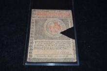 5/5/1780 Massachusetts Colony Five Dollar Note (rare)