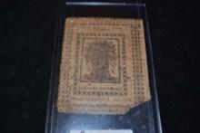 1776 Delaware Colony Five Shilling Note (rare)