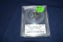 2001-s North Carolina Quarter Graded Pcgs Pr69dcam