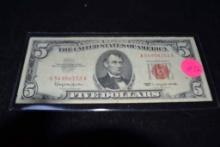 1963 Red Seal $5 Bill