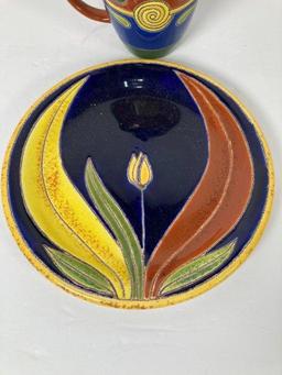 Artesa Mug with Plate and Top