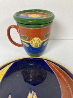 Artesa Mug with Plate and Top