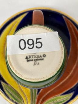 Artesa Mug with Plate and Top