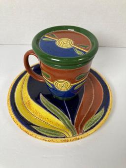 Artesa Mug with Plate and Top