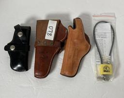 3 Holsters & Lock Lot