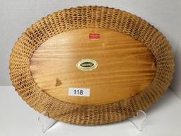 Vintage Oskar Kuhn Carved Wooden Tray