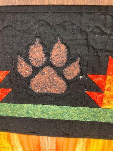 Southwestern Handmade Small Quilt With Bear