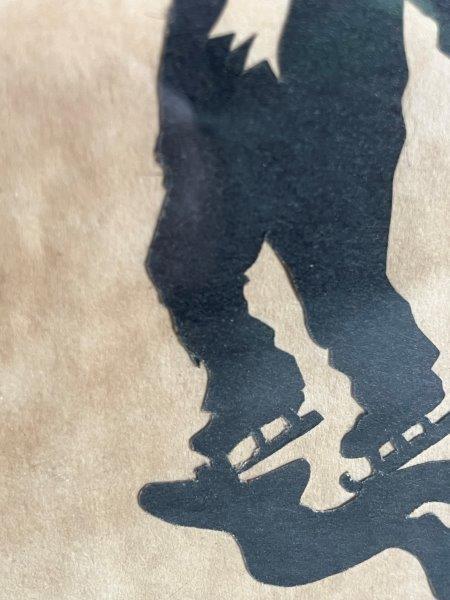 Silhouette of Children on Ice Skates