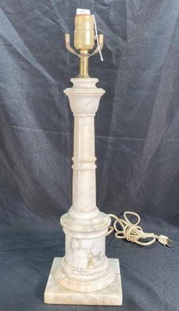 Alabaster Column Lamp