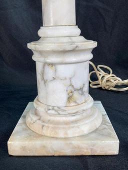 Alabaster Column Lamp