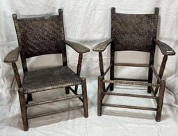 Pair of Adirondack Style Arm Chairs