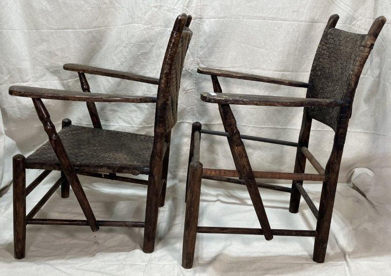 Pair of Adirondack Style Arm Chairs