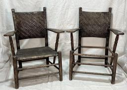 Pair of Adirondack Style Arm Chairs