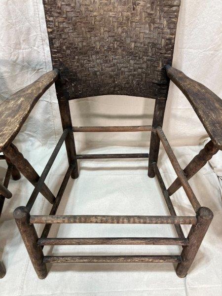 Pair of Adirondack Style Arm Chairs