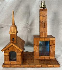 Folk Art Matchstick Lamp
