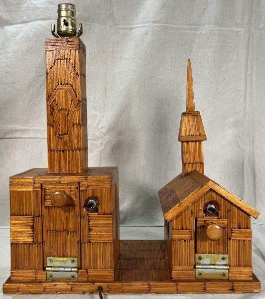 Folk Art Matchstick Lamp