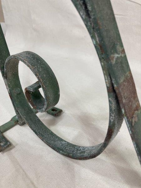 Pair of Painted Iron Architectural Brackets with Scrollwork