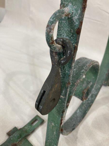 Pair of Painted Iron Architectural Brackets with Scrollwork